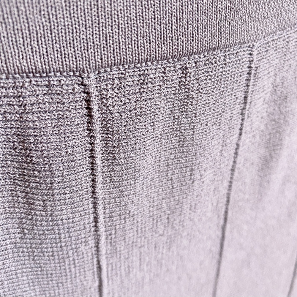 360 Sweater Gray Taupe Long Maxi Knit Pencil Skirt Size Large Italian Yarn NWT - Picture 7 of 12
